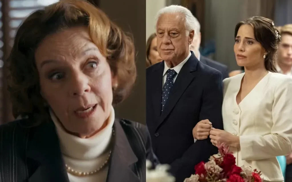 Diná escancara a verdade e causa confusão no casamento de Arthur em Quem Ama Cuida
